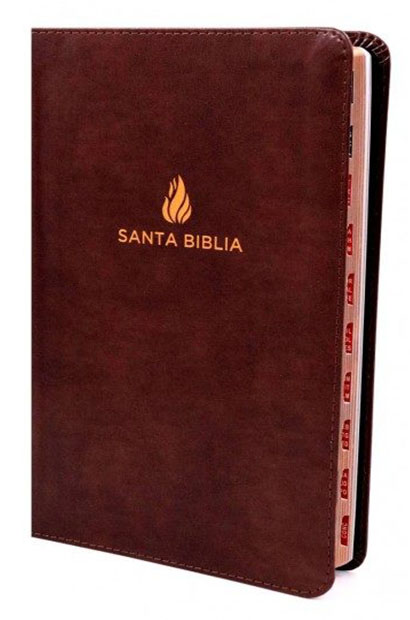 RVR 1960 Biblia Letra Gigante Marrón, Piel Fabricada Con Indice ...