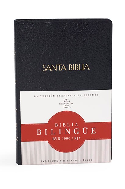 RVR 1960/KJV Biblia Bilingue, negro imitación piel