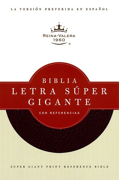 Reina Valera 1960 Biblia Letra Super Gigante Con Referencias, negro imitación Piel Con índice