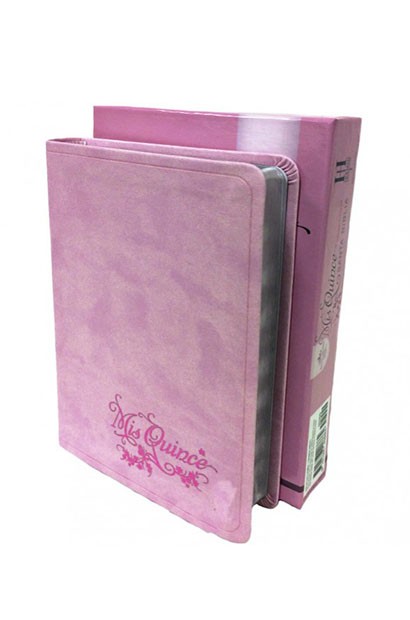 Reina Valera 1960 Biblia Mis Quince, rosa símil Piel
