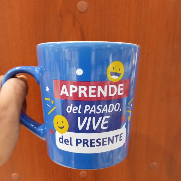 Taza Toda Ocasión con Emoticones “aprende del pasado"
