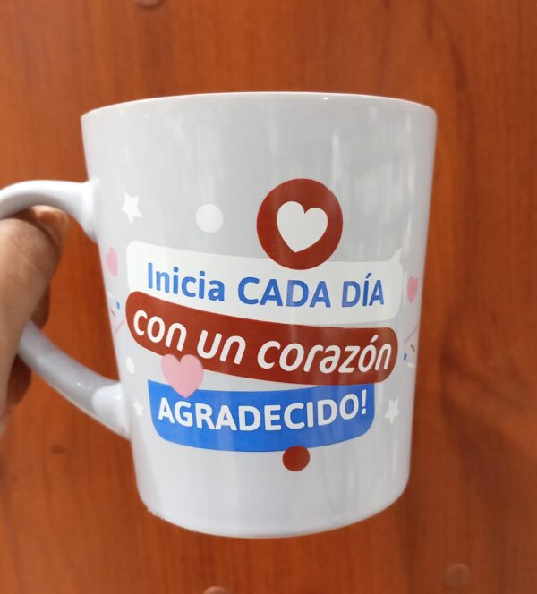 Taza Toda Ocasión con Emoticones “Inicia cada día con un corazón agradecido”